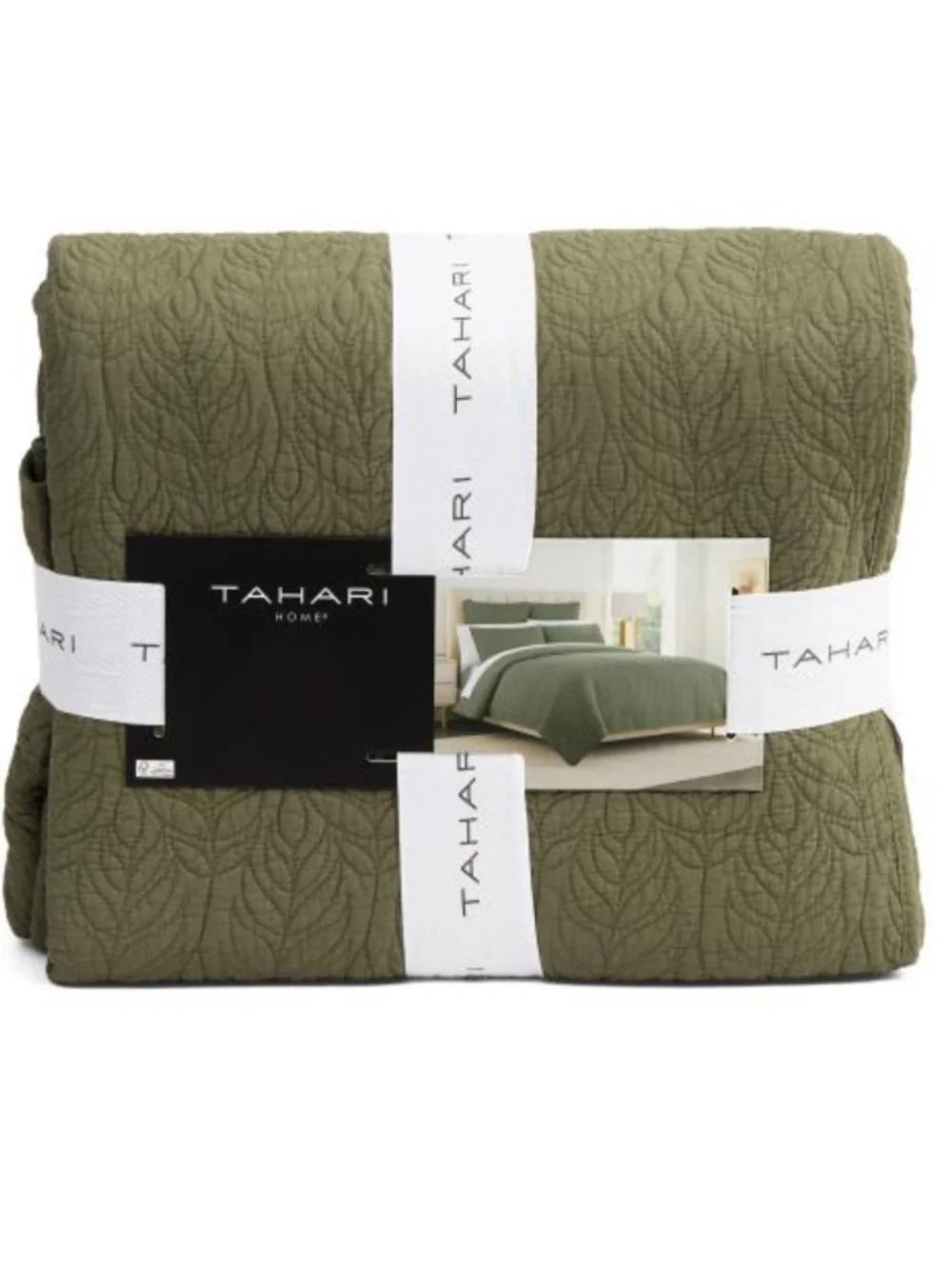 Tahari Neutral Quilted Cotton Quilt Set